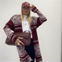 cardigan senza bottoni etnico